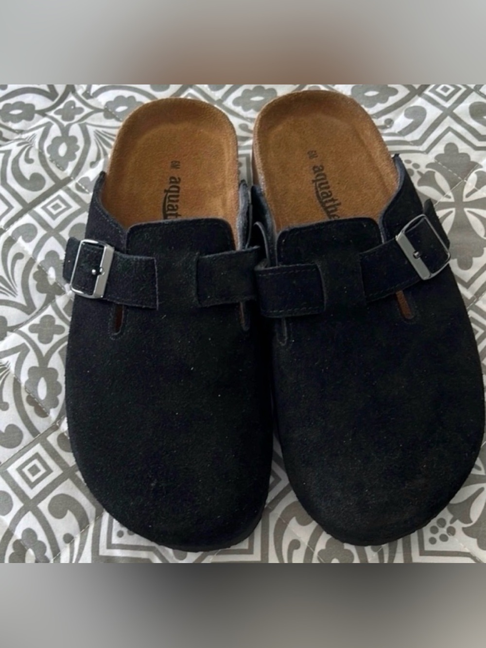 Aquatherm Black Suede Slip-On Buckle Loafers ( Brand New, No Tags)